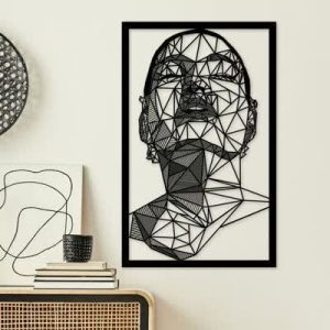 تابلو دکوراتیو سه بعدی تمام لیزری طرح چهره