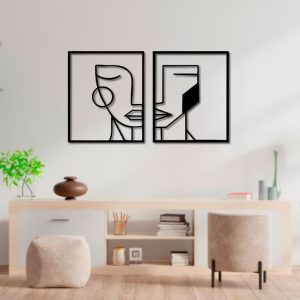 تابلو دکوراتیو مدرن طرح نیم رخ